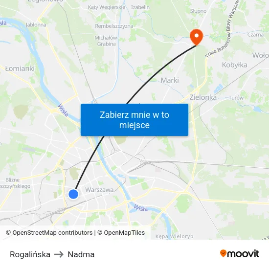Rogalińska to Nadma map