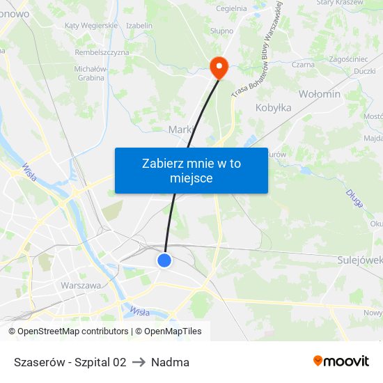 Szaserów - Szpital 02 to Nadma map