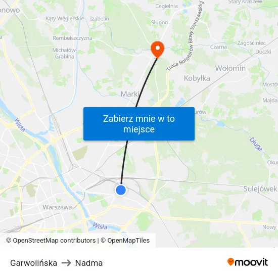 Garwolińska to Nadma map
