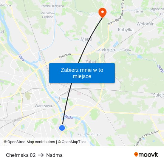 Chełmska 02 to Nadma map