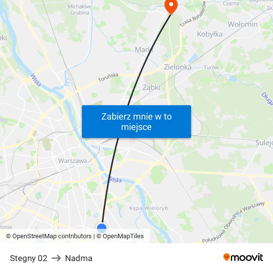 Stegny 02 to Nadma map