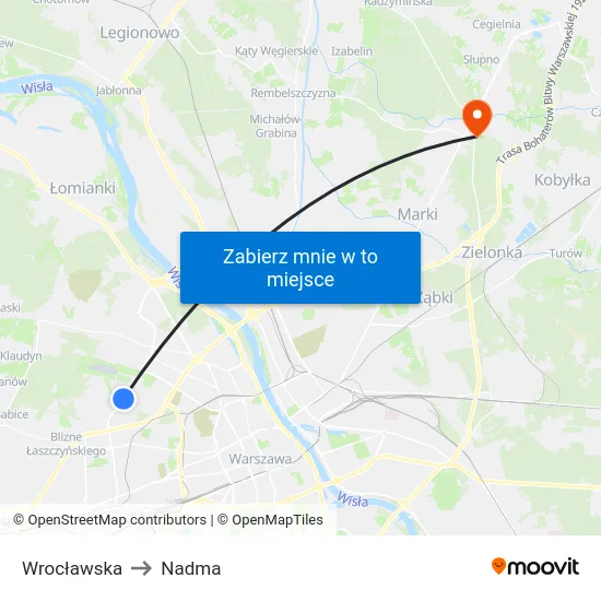 Wrocławska to Nadma map