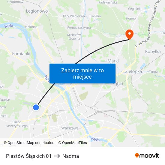 Piastów Śląskich 01 to Nadma map