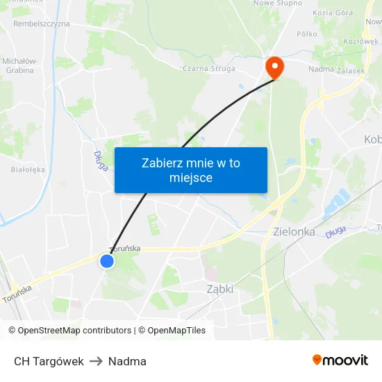 CH Targówek to Nadma map