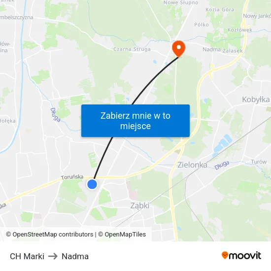 CH Marki to Nadma map