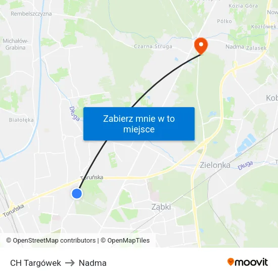 CH Targówek to Nadma map