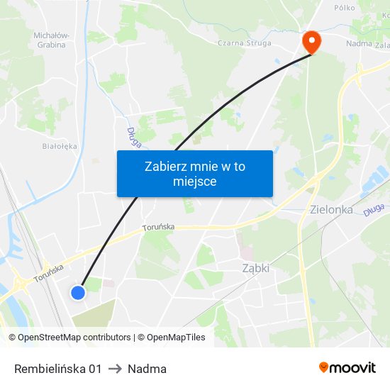 Rembielińska 01 to Nadma map