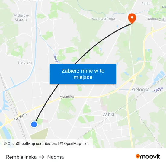 Rembielińska to Nadma map