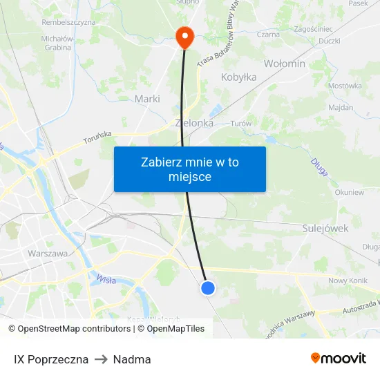 IX Poprzeczna to Nadma map