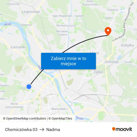 Chomiczówka 03 to Nadma map