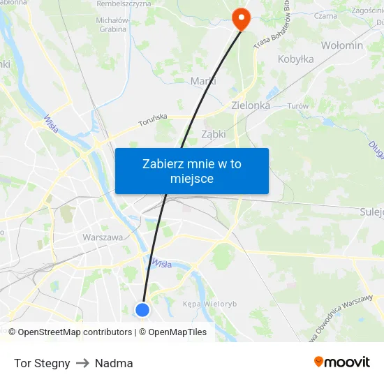 Tor Stegny to Nadma map