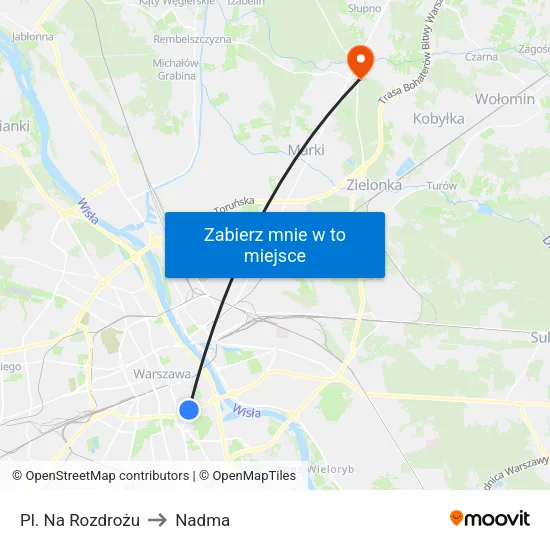 Pl. Na Rozdrożu to Nadma map