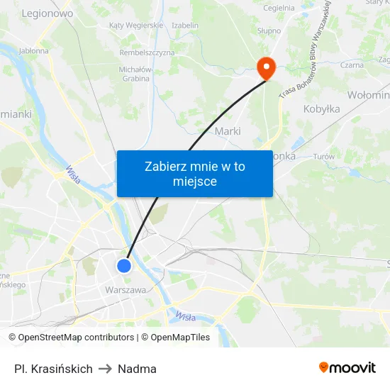 Pl. Krasińskich to Nadma map