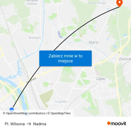 Pl. Wilsona to Nadma map