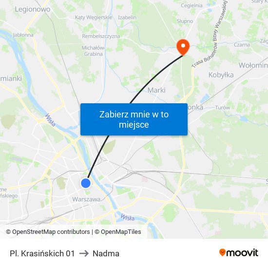 Pl. Krasińskich 01 to Nadma map