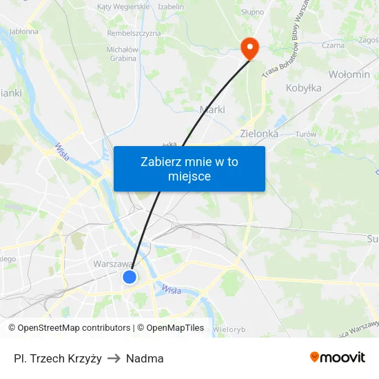 Pl. Trzech Krzyży to Nadma map