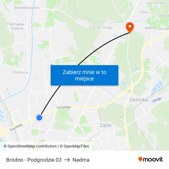 Bródno - Podgrodzie 03 to Nadma map