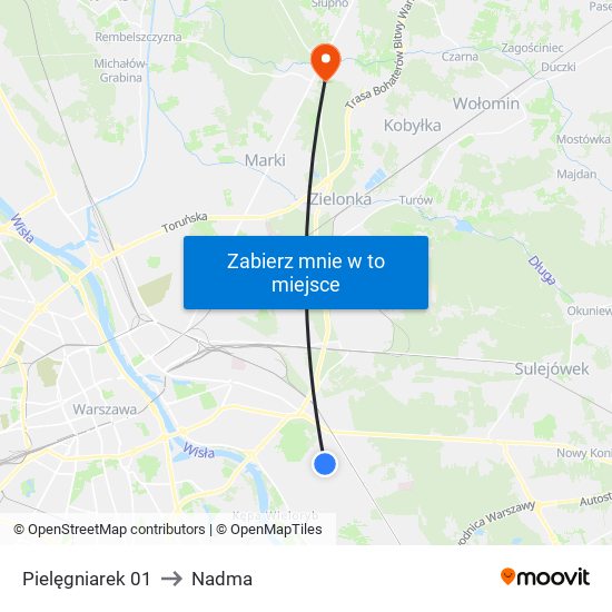 Pielęgniarek to Nadma map