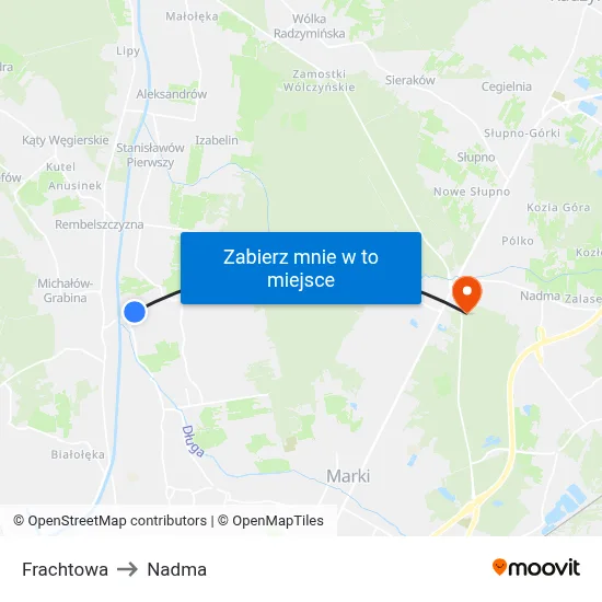 Frachtowa to Nadma map