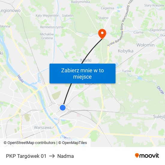 PKP Targówek 01 to Nadma map