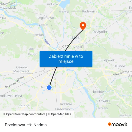 Przelotowa to Nadma map