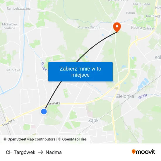 CH Targówek to Nadma map