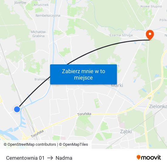 Cementownia 01 to Nadma map