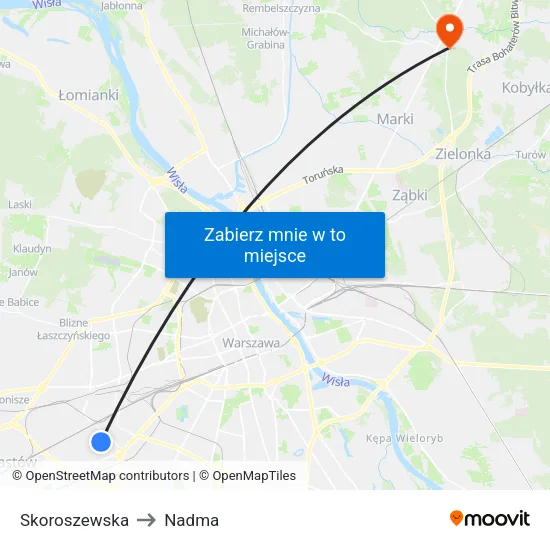 Skoroszewska to Nadma map