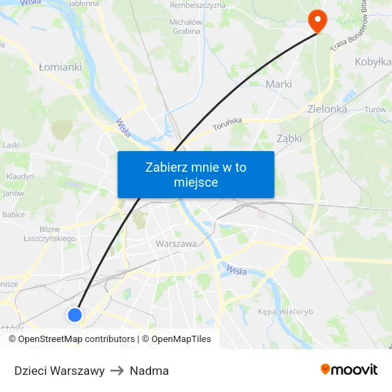 Dzieci Warszawy to Nadma map