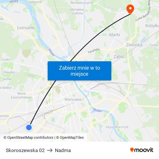 Skoroszewska to Nadma map