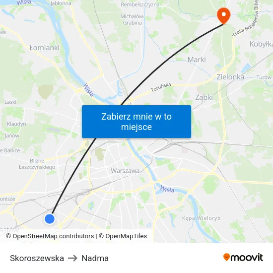 Skoroszewska to Nadma map