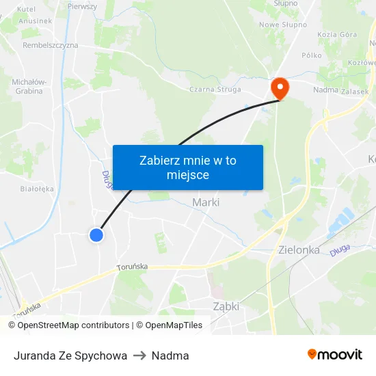 Juranda Ze Spychowa to Nadma map