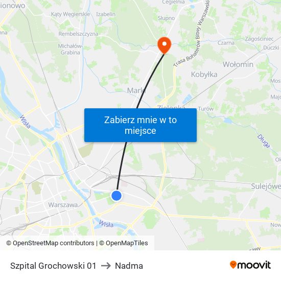 Szpital Grochowski 01 to Nadma map