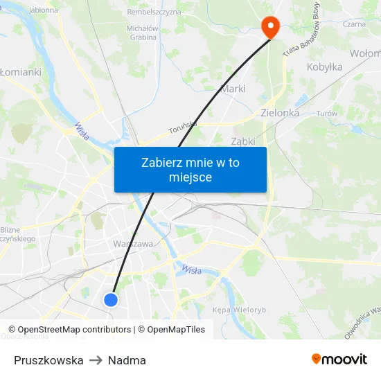 Pruszkowska to Nadma map