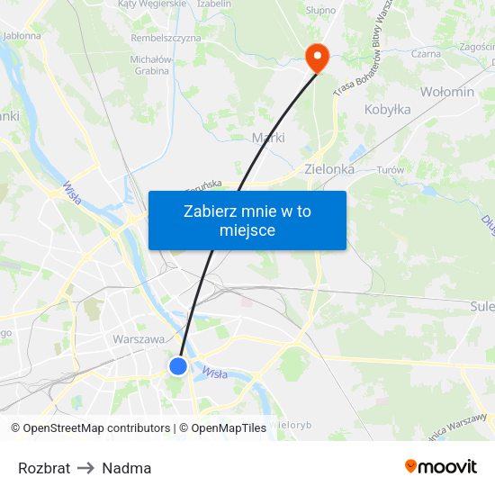 Rozbrat to Nadma map