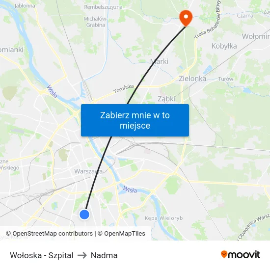 Wołoska - Szpital to Nadma map