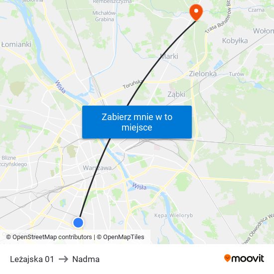 Leżajska 01 to Nadma map