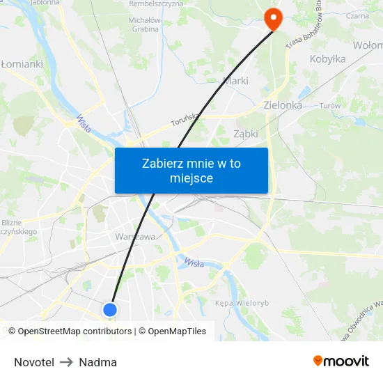 Novotel to Nadma map