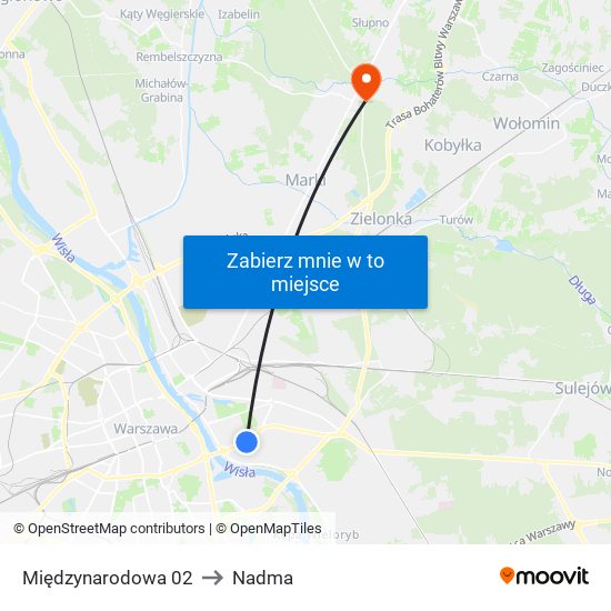 Międzynarodowa 02 to Nadma map