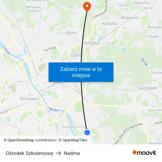Ośrodek Szkoleniowy to Nadma map