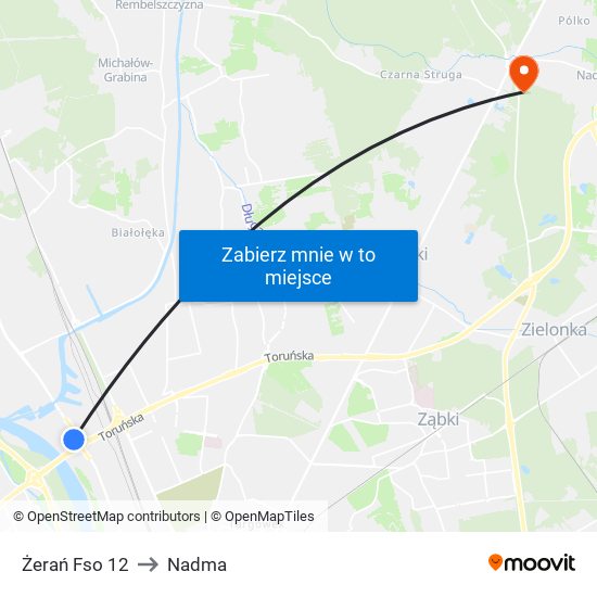 Żerań Fso 12 to Nadma map