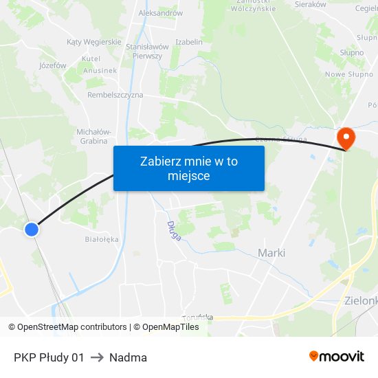 PKP Płudy 01 to Nadma map