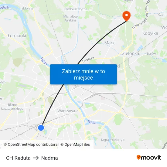 CH Reduta to Nadma map