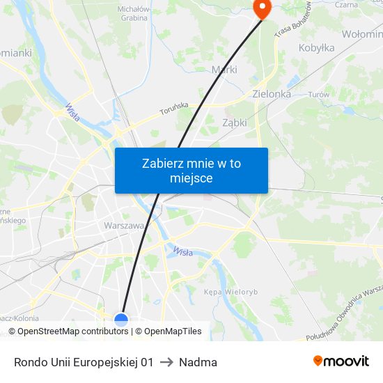 Rondo Unii Europejskiej 01 to Nadma map