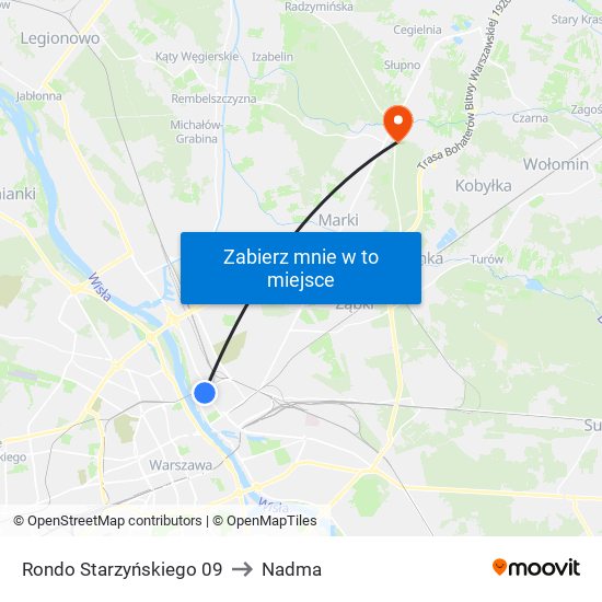 Rondo Starzyńskiego 09 to Nadma map