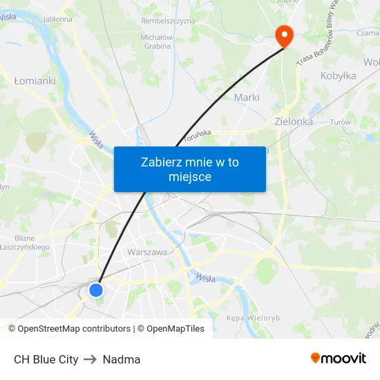 CH Blue City to Nadma map