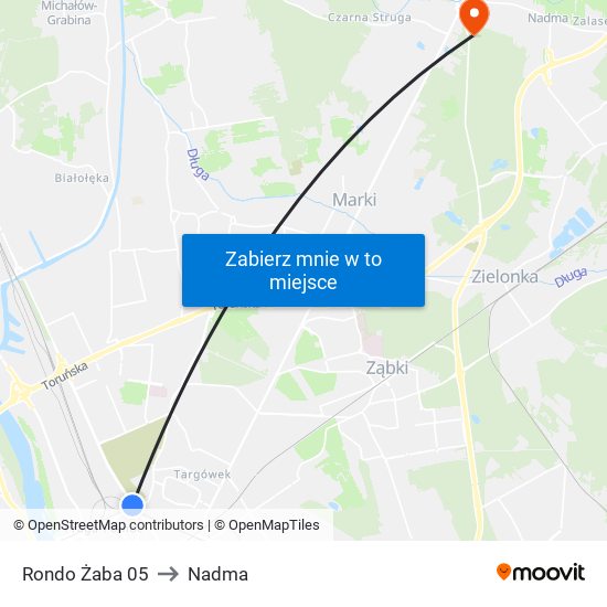 Rondo Żaba 05 to Nadma map