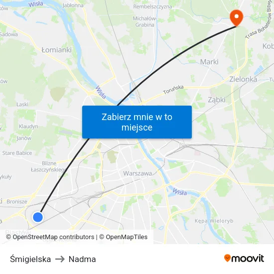 Śmigielska to Nadma map