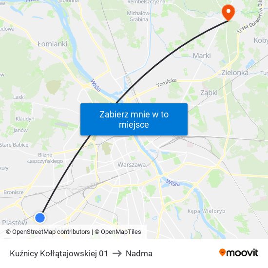 Kuźnicy Kołłątajowskiej 01 to Nadma map