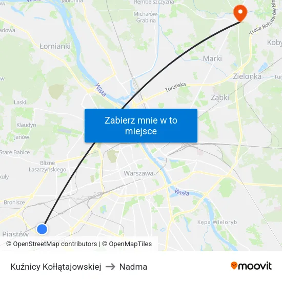 Kuźnicy Kołłątajowskiej to Nadma map